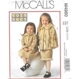 McCall's Sewing Pattern 4960 Toddlers Jacket Dress and Skirt Size 1-4